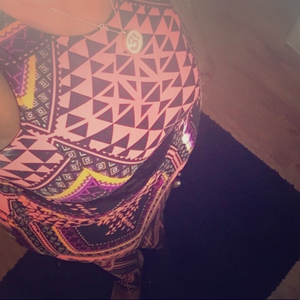 Coral paisley maxi dress